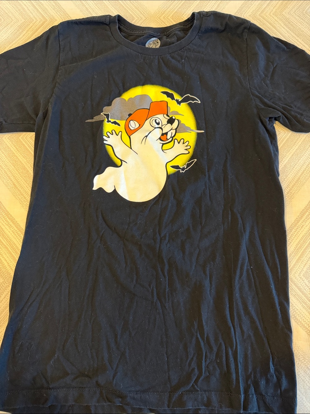 Buc-ee’s Boo Yah Halloween Graphic T-Shirt Men’s Medium Black Front & Back Tee